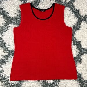 Misook Women’s Red Knit Tank Top Size Medium